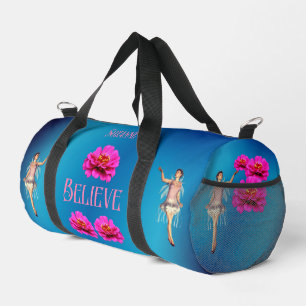 Sac De Sport Croyez Fée Et Fleurs Roses Inspirationnel