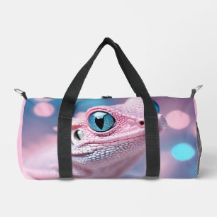 Sac De Sport Cuisine Petit Lézard Rose aux Grands Yeux Bleus