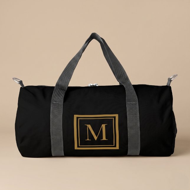 Sac De Sport Custom Black & Gold Framed Monogram (Créateur téléchargé)