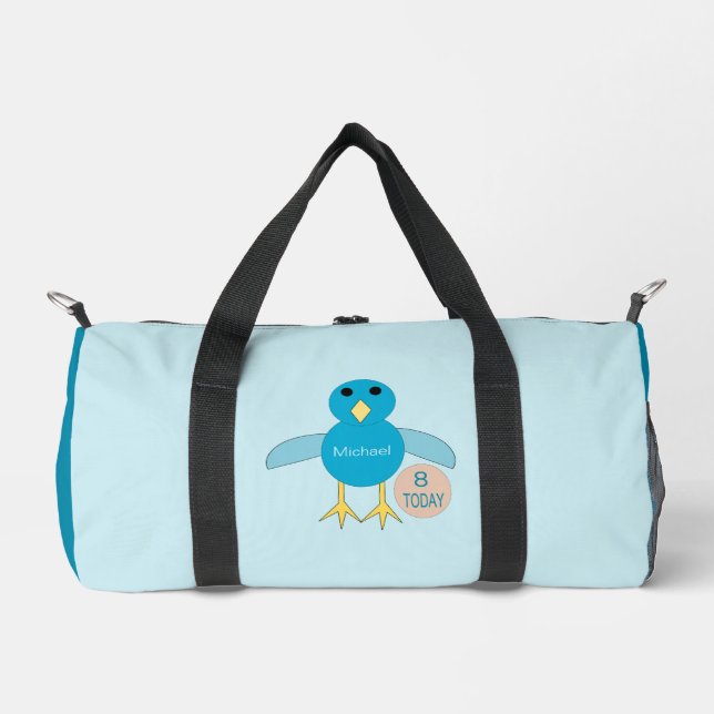Sac De Sport Custom Blue Birthday Boy Chick (Recto)