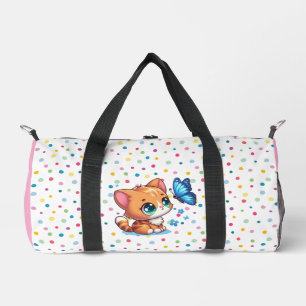 Sac De Sport Cute chaton/chat et papillon