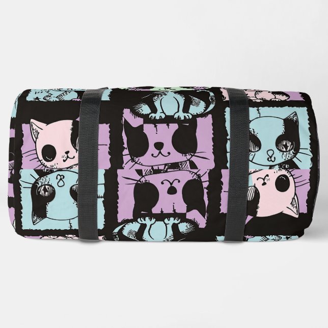 Sac De Sport Cute Kawaii Pastel Goth Patchwork Gothique Déplais (Fond)