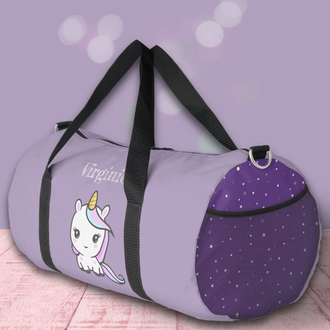 Sac De Sport Cute Unicorn violet (Cute Unicorn Purple Duffle Bag)