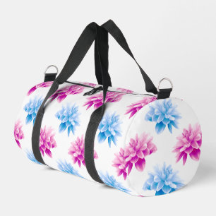 Sac De Sport Dahlia Rose, Dahla Bleue, Motif Floral, Fleurs