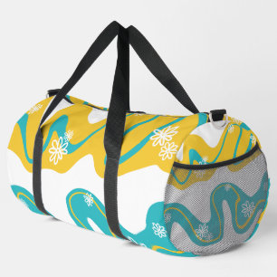 Sac De Sport Daisy Groove - Turquoise et jaune