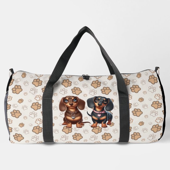 Sac De Sport De mignons amis dachshund (Verso)
