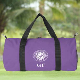 Sac de sport de voyage violet personnalisé avec mo