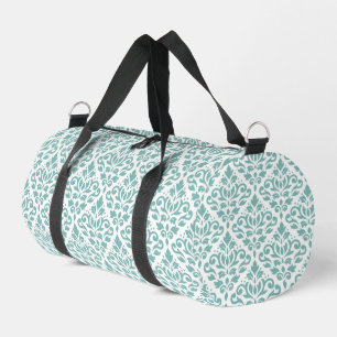 Sac De Sport Défiler Damask Motif Turquoise