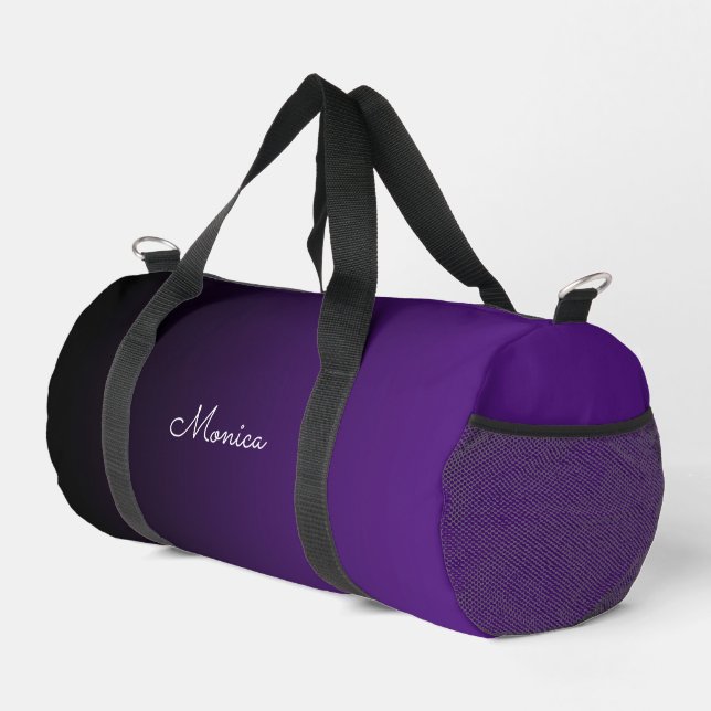 Sac De Sport Dégradé de noir à violet royal (Coin droit)