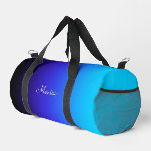 Sac De Sport Dégradé de noir indigo et bleu aqua