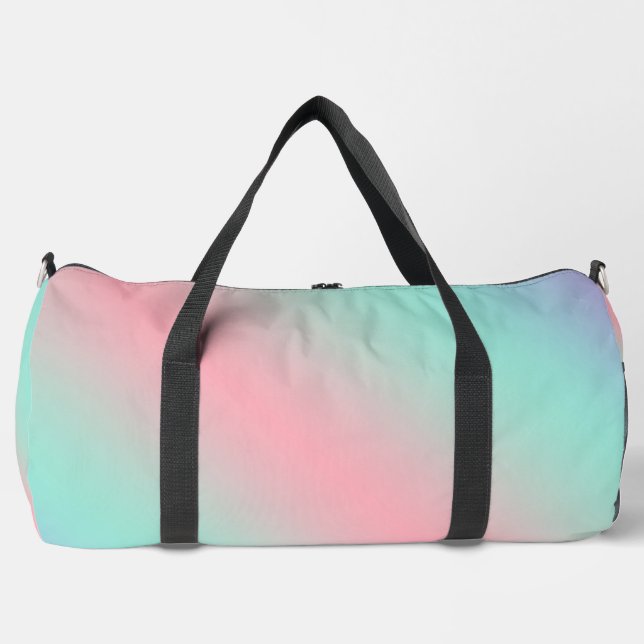 Sac De Sport dégradé de violet rose menthe moderne (Recto)