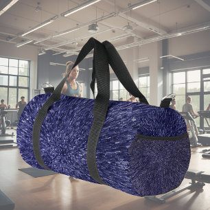 Sac De Sport Design moderne et chic en bleu foncé, effet paille