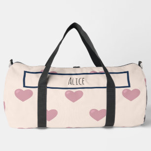 Sac De Sport Dessin cardiaque I Nom personnalisé