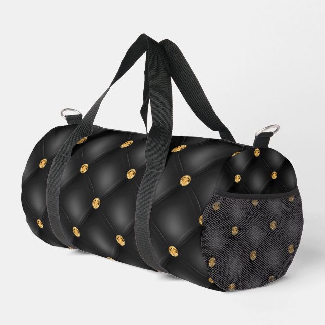 Sac De Sport Diamants d'or noir Tufté (Coin droit)