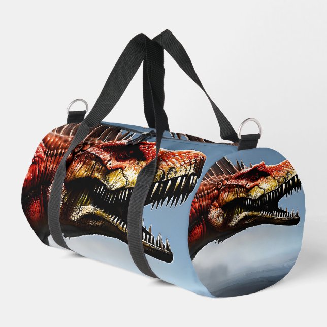 Sac De Sport Dinosaure Spinosaurus effrayant, (Coin gauche)