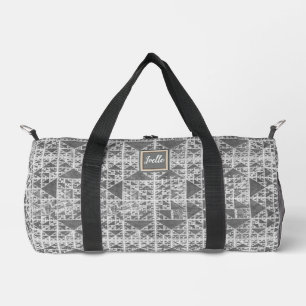 Sac De Sport Distorsion du triangle charbon et blanc