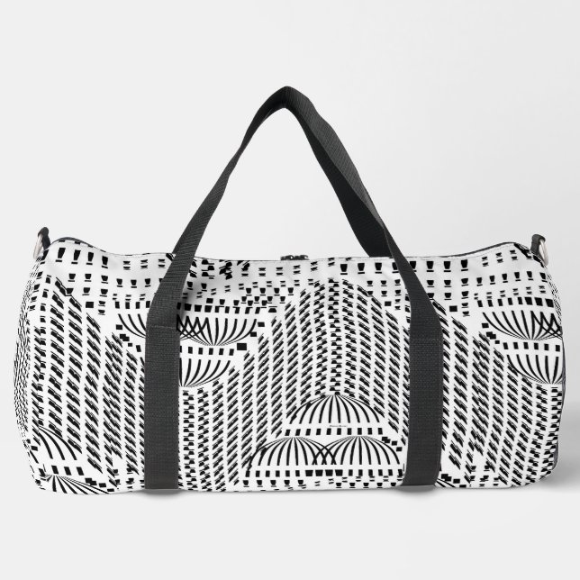 SAC DE SPORT DÔMES NOIRS ET BLANCS (Recto)