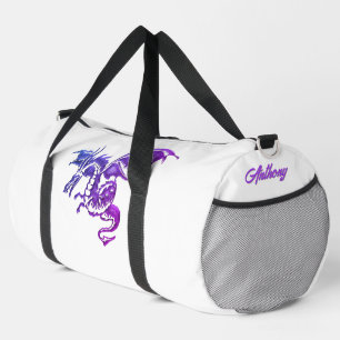 Sac De Sport Dragon Violet Volant Personnel Contre Blanc