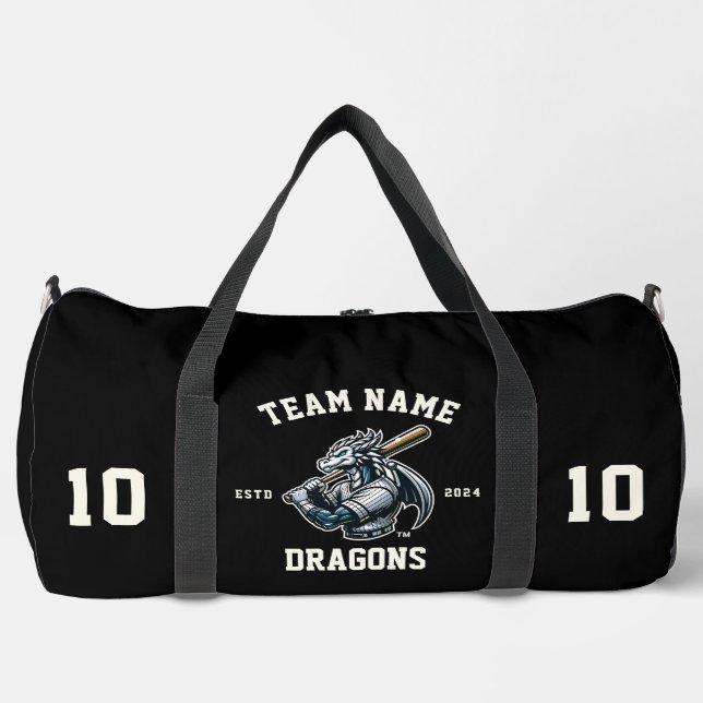 Sac De Sport Dragons "Personnalisables" Baseball (Recto)