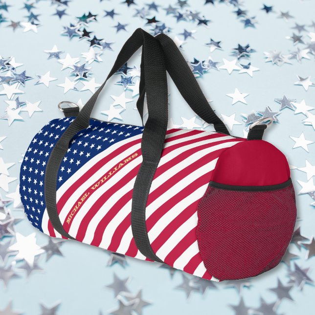 Sac De Sport Drapeau Américain Patriographe Gym Sport Voyage (American Flag Patriotic Monogram Gym Sports Travel Duffle Bag)