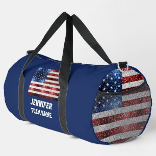 Sac De Sport drapeau américain rouge blanc brillant bleu Person