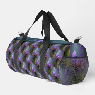 Sac De Sport Drapeau bleu Iris Fleur Motif d'art personnalisé