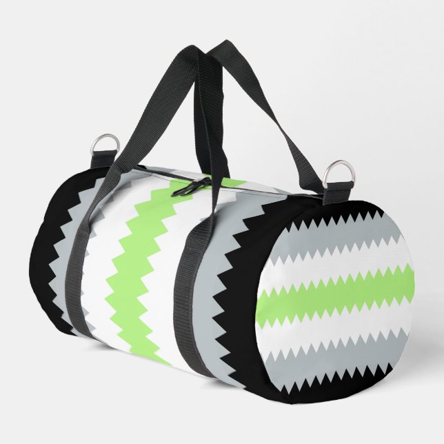 Sac De Sport Drapeau de fierté Agender Abstrait Groovy Boho Zig (Coin gauche)