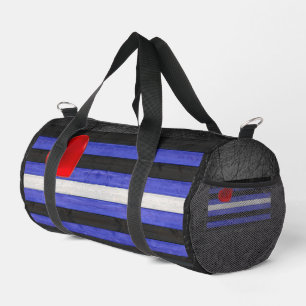 Sac De Sport Drapeau de fierté en cuir SlipperyJoe's noir bleu 