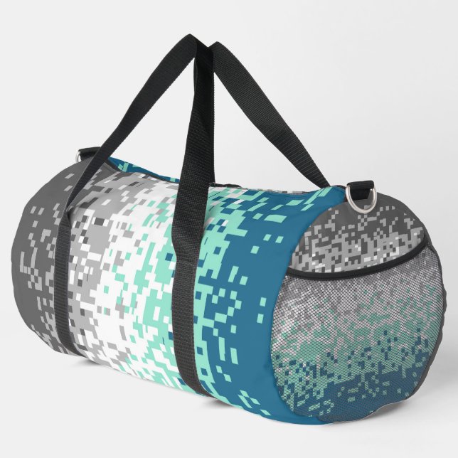 Sac De Sport Drapeau de fierté frayromantique abstrait pixelisé (Coin droit)