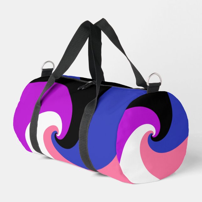 Sac De Sport Drapeau de fierté genderfluid abstrait en spirale  (Coin gauche)
