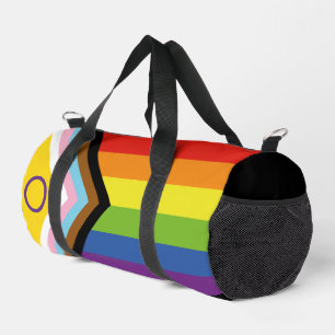 Sac De Sport Drapeau de fierté intersexe de SlipperyJoe's fond 