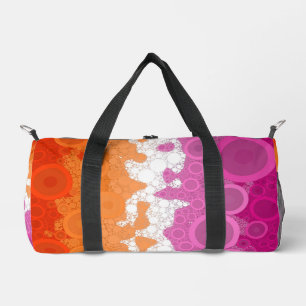 Sac De Sport Drapeau de fierté lesbienne abstrait groovy bohème