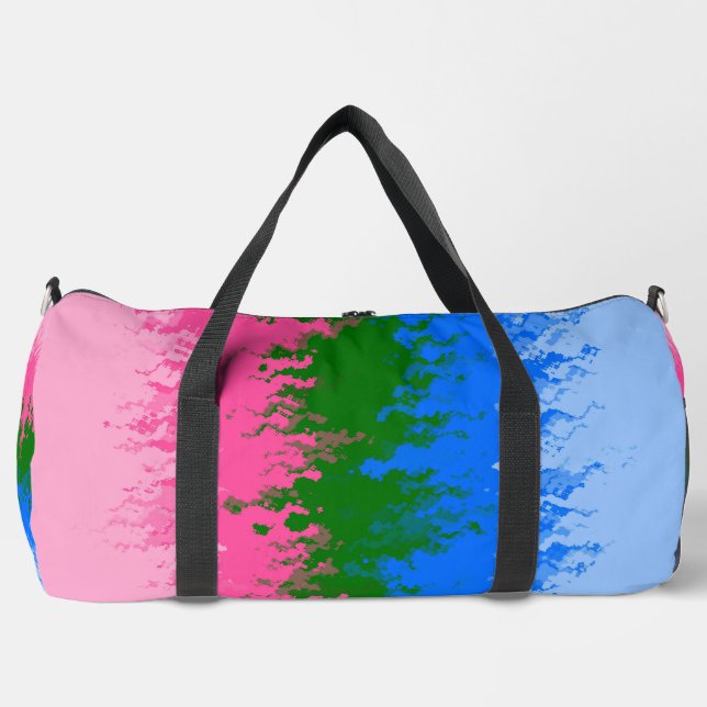 Sac De Sport Drapeau de fierté omniromantique abstrait Squiggly (Recto)