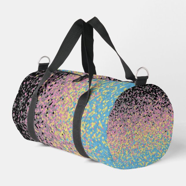 Sac De Sport Drapeau de fierté polygender pixelisé funky tripan (Coin gauche)