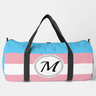 Sac De Sport Drapeau de fierté transgenre avec une initiale per