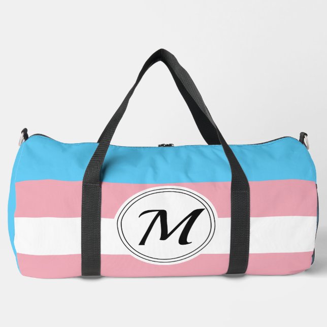 Sac De Sport Drapeau de fierté transgenre avec une initiale per (Recto)