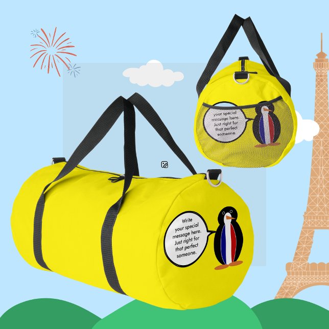 Sac De Sport Drapeau Français Parler de Mme Penguin Personnalis (Créateur téléchargé)
