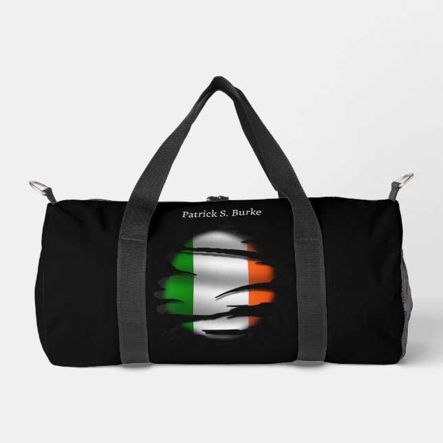 Sac De Sport Drapeau irlandais déchiré personnalisé (Recto)