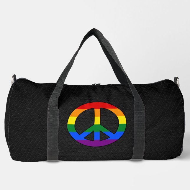 Sac De Sport Drapeau LGBT signe de paix  (Recto)