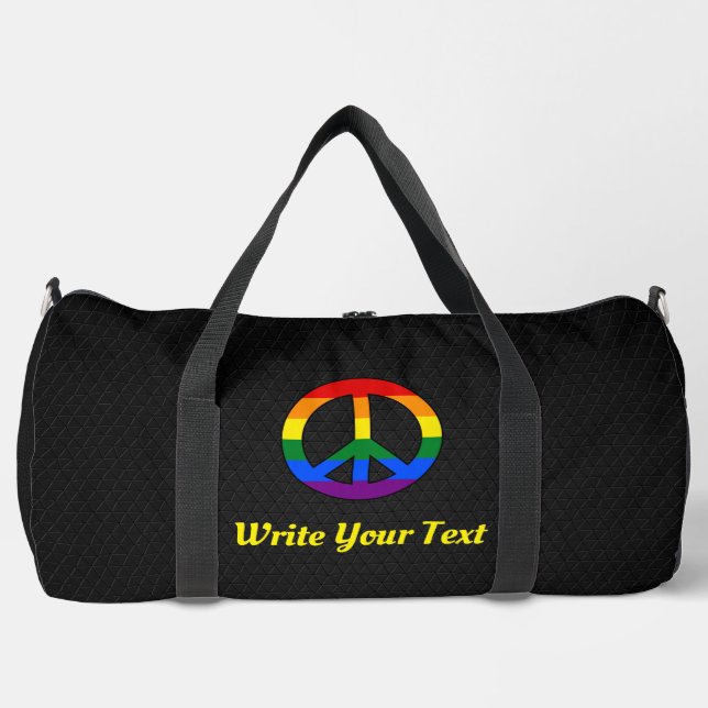 Sac De Sport Drapeau LGBT signe de paix  (Recto)