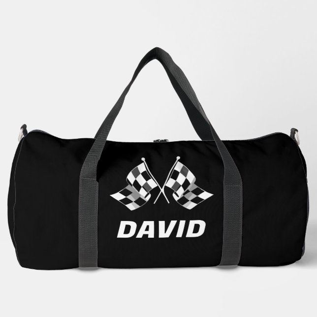 Sac De Sport Drapeaux de course avec nom (Recto)