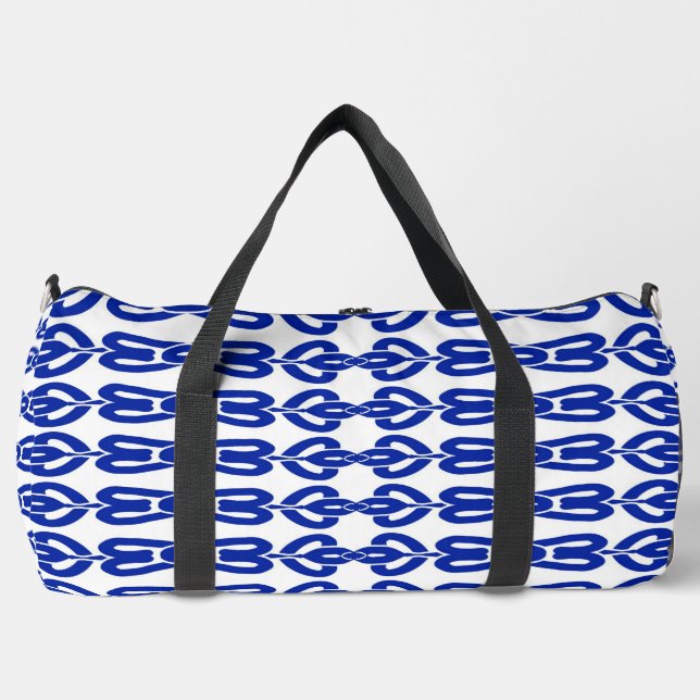 Sac De Sport Duffel Bag, Un design bleu motif transparent (Recto)