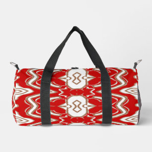 Sac De Sport Duffel Bag, Un motif design moderne rouge & blanc