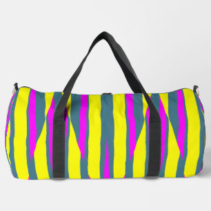 Sac De Sport Duffel Bag, Un motif moderne à bandes multicolores