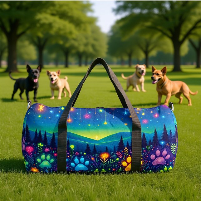 Sac De Sport Earthy Floral Paw Print Travel  (Créateur téléchargé)