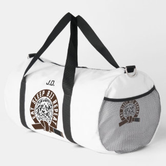 Sac De Sport Eat Sleep BJJ Repeat - Ceinture Brown "Personnalis
