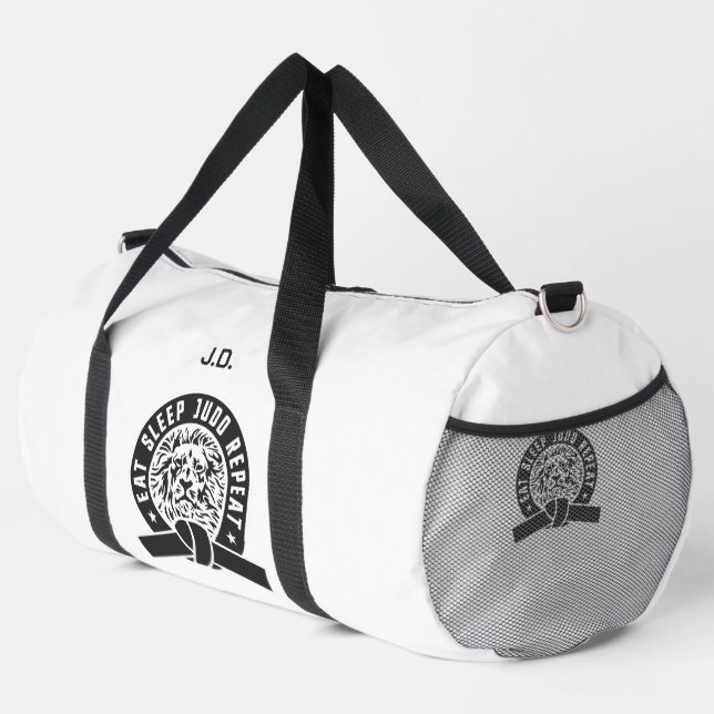 Sac De Sport Eat Sleep Judo Répéter "Personnalisable" Gi (Coin droit)