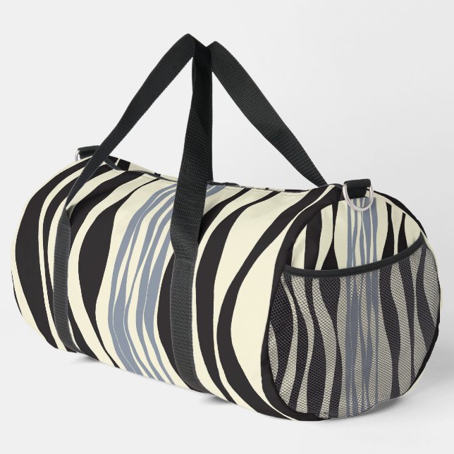 Sac De Sport Ebb et flux en noir, gris et crème (Coin droit)