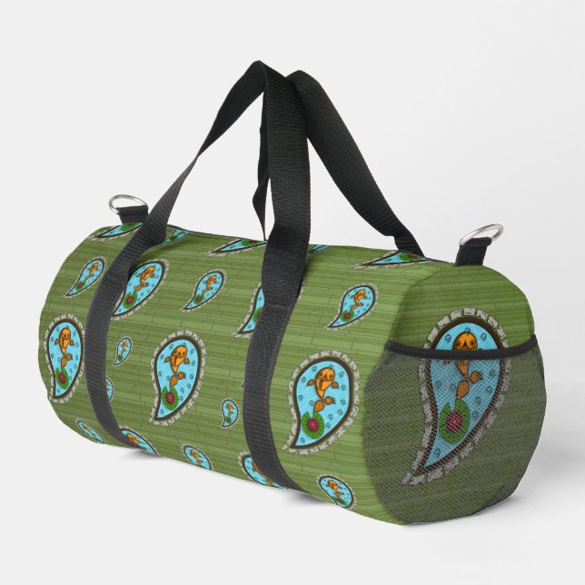 Sac De Sport Écaille le poisson rouge (Coin droit)
