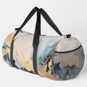 Sac De Sport Éclaboussures d'or nuances de vert bleu